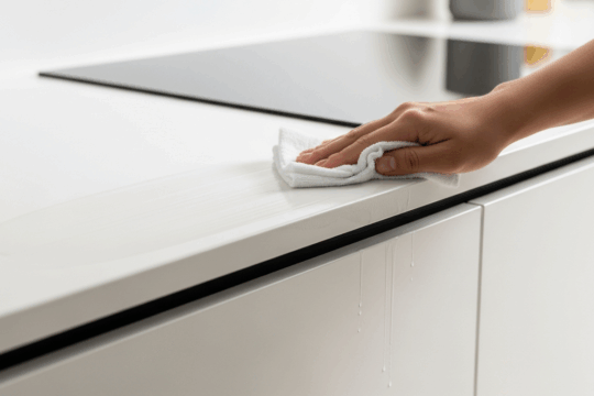 küchenfronten reinigen mit klarspüler