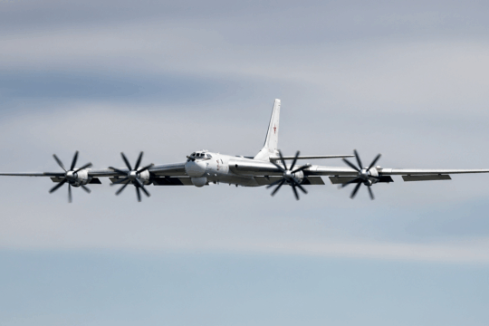 Tu-95 Bär Bomber im Flug