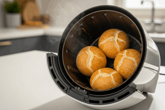 Tiefkühlbrötchen im Airfryer knusprig backen