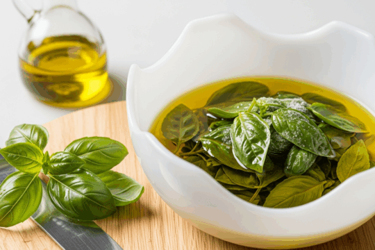 Basilikum einfrieren und Aroma erhalten mit Öl