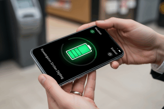 Notgroschen im Handy in der Smartphone-Hülle