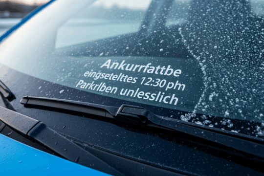 Parkscheibe hinter Eis – droht ein Bußgeld?